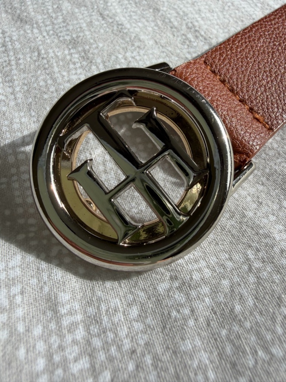 Tommy Hilfiger Tan Logo Belt